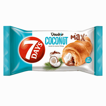 КРОАСАН 7ДЕЙС ДАБЪЛ 80ГР.*20БР. КОКОС+КАКАО
