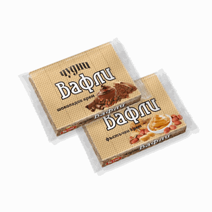 ЧУДНИ ВАФЛИ С ФЪСТЪЧЕН КРЕМ 210ГР.*10БР. BG LINE