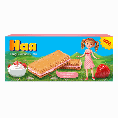 НАЯ САНДВИЧ 131ГР.*32БР. ЯГОДОВ ЙОГУРТ