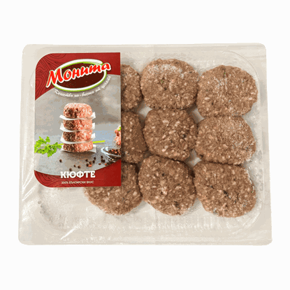 КЮФТЕ МОНИТА 95ГР.*10БР. ПО 12БР. В КАШОН - ЦЕНА ЗА ТАРЕЛКА