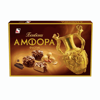 ШОК.БОНБОНИ АМФОРА ФЪСТЪК 135ГР.*24БР.